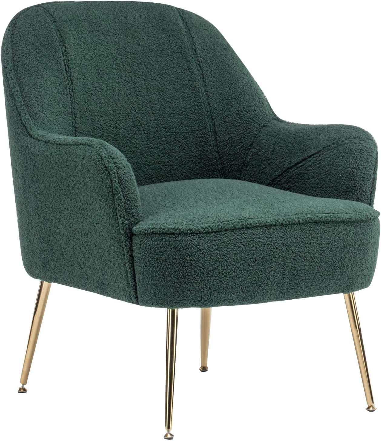 Modern Soft Teddy fabric Ergonomics Accent Chair Living Room Chair Bedroom Chair Home Chair