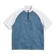 thumbnail image 2 of Gaukiv Tees for Men Raglan Short Sleeve Golf Wear Breathable Lightweight Training Shirts Basic Tops Light Blue 2XL, 2 of 5