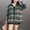 Green, variant on FDGIU Women's Plaid Flannel Shacket Jacket - Cozy Lapel Button-Down Shirt Coat, Fall Winter Fuzzy Trench Oversized Outerwear
