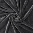 thumbnail image 5 of Exclusivo Mezcla Twin Size Flannel Fleece Velvet Plush Bed Blanket as Bedspread, Coverlet, Bed Cover (60"x80", Gray), 5 of 11