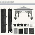 thumbnail image 3 of COBIZI 11x11 Pop Up Gazebo One-Push Canopy Tent,Carpas Para Patio, Outdoor Canopy Shelter with Double Roof Ventiation 121 Square Feet of Shade for Lawn, Garden, Backyard and Deck,Gray (Upgraded 2.0), 3 of 12
