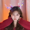thumbnail image 3 of Christmas Hair Accessories Christmas Led Headbands Elk Antlers Glowing Headband 2025 New Year Party Decoration Photo Props 머리띠 (S3), 3 of 7