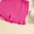 thumbnail image 7 of XZNPDUCQ Toddler Girls Outfit Set Short Sleeve T Shirt Top Elastic Shorts with Pocket Summer 2Pcs Cartoon 2PCS Set kids For 6 12 18 24 Months 2T 3T 4T 5T Dailywear Pink，12-18 Months, 7 of 7