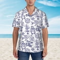 thumbnail image 4 of Lsque World Travel2 pattern Hawaiian Shirt for Men, Unisex Summer Beach Casual Short Sleeve Button Down Shirts-Medium, 4 of 9