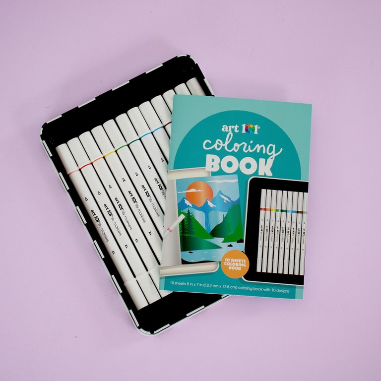 Dual-Tip Marker Art Set with Reusable Tin and Activity Book photo 8