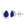 thumbnail image 3 of Mauli Jewels Ear Rings for Women 0.64 Carat 6x4 Pear Shape Tanzanite Earrings Carat 14k White Gold 4-prong, 3 of 5