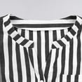 thumbnail image 6 of BLVB Button down Shirts for Women Short Sleeve Summer Tops V Neck Striped Blouses Business Dressy Casual Outfits, 6 of 7