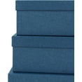 thumbnail image 3 of Decorative Storage Boxes with Lids, Paper Storage Box Set for Keepsakes and Photos, Navy Blue, 3 of 6