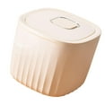 thumbnail image 4 of Contenedor de arroz, cubo para cereales, gran capacidad, 11 lb, hermético, con tapa con cierre Beige, 4 of 9