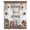 Brown, variant on Farmhouse Sheer Curtains 96 Inches Long, Retro Country Star Berry Vintage Wood Grain Light Filering Curtains, Privacy Drapes Simi Floor to Veiling Curtain for Living Room Bedroom Window Treatment