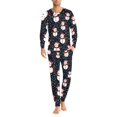 thumbnail image 3 of Renewold Christmas Family Matching Pajamas Long Sleeve Couple Pj Set 2pcs Festival Party Sleepwear Shirts Pants Bottom Set Size 6XL Lightweight Loungewear Nightwear for Men, 3 of 5