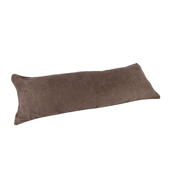 20"X60" DOUBLE SIDE ZIPPER Microsuede Body Pillow Cover Pillowcase Chocolate Brown Colors