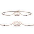 thumbnail image 3 of 0.05 Carat Lab Grown Round Cut Diamond Cute Lotus Chain Bracelet For Women- Fascinating Diamonds, 3 of 6