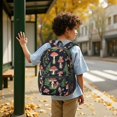 thumbnail image 6 of Mushroom and Moon Black Pattern 17" School Backpacks for Teens,Waterproof Oxford Fabric,S-Shape Padded Straps for School,Travel,Hiking,Camping, 6 of 6