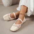 thumbnail image 2 of Women’s Square Toe Flat Shoes, Casual Slip On Comfort Everyday Walking Flats, 2 of 4