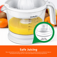 thumbnail image 4 of moRollio Citrus Juicer, Orange Juicer | Electric Citrus Juicer, Adjustable Pulp Control, 32oz, 4 of 7