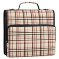 thumbnail image 5 of FORMRS Zipper Binder with Shoulder Strap 2-inch Ring 500 Sheet Capacity File Bag, Black Tartan, 5 of 5