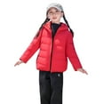 thumbnail image 6 of ATOGUTA Boys Down Puffer Jacket Winter Fleece Jacket Zip Up Hooded Puffer Quilted Kids Outerwear Jacket for Boys Size 1T-14 Red, 6 of 6