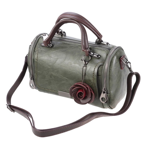 Bolso de hombro portátil tipo almohada para mujer, de moda, de doble uso, Boston (verde)