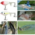thumbnail image 4 of 2 Piece Fishing Lures, Sea Bass Fishing Lures, Bionic Slow Sinking Lures, Bionic Floating Baits, Floating Spinning Lures, with Hook and Propeller Tail, for Fishing, 4 of 5