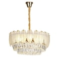 thumbnail image 5 of Stunning Gold and Clear Crystal Chandelier -Contemporary Round Pendant Light 50W, 5 of 16