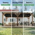 thumbnail image 2 of Jocisland 10x20 FT Solid Wood Gazebo with Metal Hardtop, Large Outdoor Pavilion with Sloped Roof, 2 of 9