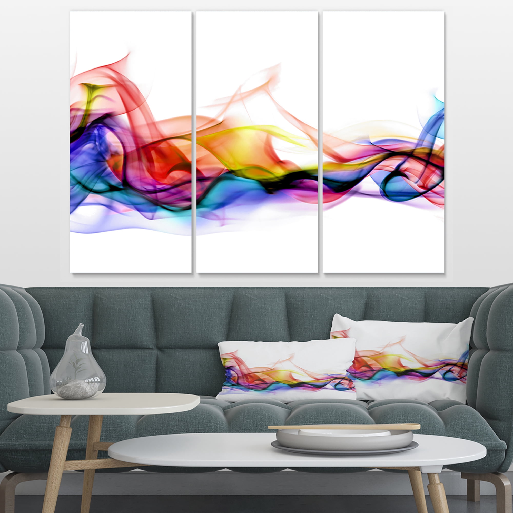 Designart 'Abstract Smoke ' Contemporary Artwork
