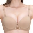 thumbnail image 2 of Lumistal Bras for Women No Underwire Contrast Color Thin Strap Bra Front Cup Everyday T Shirt Bra Comfortable No Underwire Wireless Bra Bras for Women XL, 2 of 7