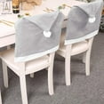 thumbnail image 4 of Gustave Set of 2 Christmas Chair Cover, Santa Claus Red Hat Chair Back Covers for Dining Room Home Holiday Party Xmas Decor Chair Slipcovers "Gray, 2PCS", 4 of 9