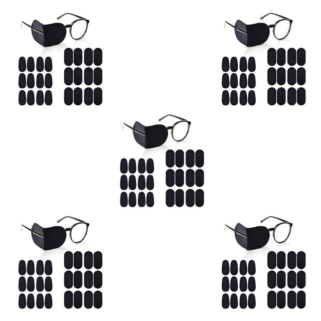 Qarigey 24Pcs Kids Lazy Eye Patch Non-woven Amblyopia Patches Care Accessories Eyewear Eyeshade Corrective Strabismus Kit Type2