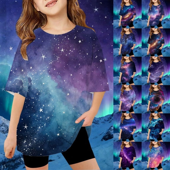 Girls T Shirts Size 18 Crewneck Short Sleeve Basic Layering Tee Classic Fit School Shirts for Girls Dressy Girl Clothes Outifit