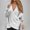 White, variant on V-Neck Sweater Tops for Women Wrap Long Sleeve White Loose Shirring Hem Cheeky Sweaters Women's Cardigans XL