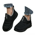 thumbnail image 3 of CAICJ98 Snow Boots Women Slip On Warm Lined Ankle Boots Waterproof Anti Slip Shoes Outdoor Women’s Winter Boots (Black,Size 8), 3 of 9