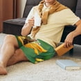 thumbnail image 5 of Kdxio Tree Frog Sitting On Sunflowes Print Mens Sleep Shorts Bottoms Soft Comfy Pajama Wear Pants with Drawstring Pockets, 5 of 5