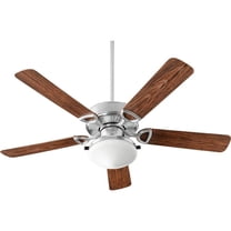 5 Blade Ceiling Fan with Light Kit in Traditional Style-19.17 inches Tall and 52 inches Wide-Galvanized Finish-Walnut Blade Color Bailey Street Home