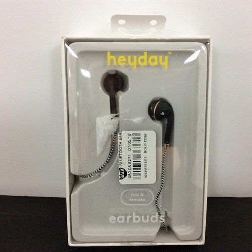 Heyday Wired InEar Headphones with Carrying Case Black/Gold