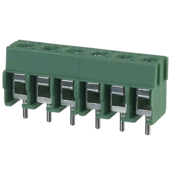 Pack of 5 1935200 Terminal Block Horizontal with Board 6 Position Wire to Board 0.197 (5.00mm) Through Hole