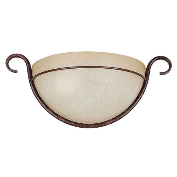 Sunset Lighting F2470-62 Wall Sconce Rubbed Bronze Finish Alpine Glass
