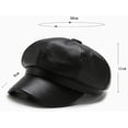 thumbnail image 2 of CoCopeaunts Newsboy Hats for Women Octagonal Cap Autumn Winter Leather Panama Stylish Artist Painter Newsboy Cap Womens Beret Hat, 2 of 7