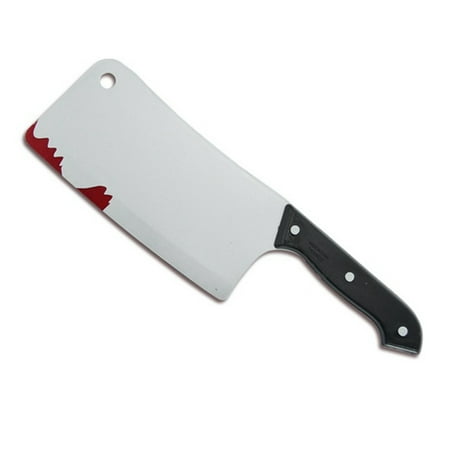 

Bloody Cleaver Fake Knifes Realistic Kitchen Cleaver Prop for Halloween Prank Toys Stage Props