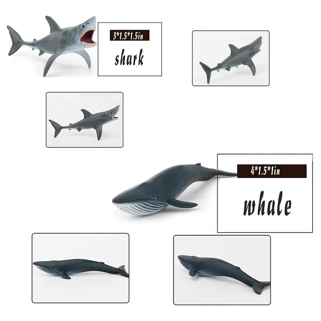 12 unids/set de figuras de animales de juguete marino de plástico, modelos de juguete de baño marino, juguete educativo para niños