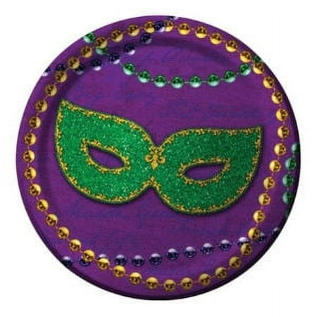Rue Bourbon Mardi Gras Plates Party Dessert 7" 8 ct Decor