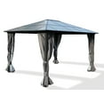 thumbnail image 7 of Kozyard Polycarbonate  12 ft. W x 10 ft. D Top Aluminum Permanent Edward Gazebo (Gray), 7 of 7