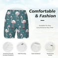 thumbnail image 6 of Picia Flamingo pattern Mens Swim Trunks with Compression Liner Stretch Beach Shorts Quick Dry with Zipper Pockets No-Chafing Board Shorts-Medium, 6 of 9