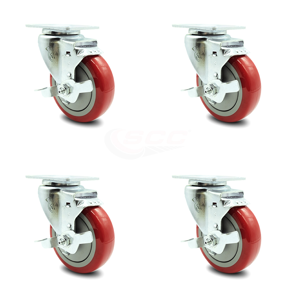 Regency 600CSW415WB UBoat Utility Cart Replacement Caster Set 4 Inch