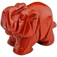 thumbnail image 1 of Heytea Striped Red Jasper Crystal Elephant Sculpture Statue Crafts Healing Reiki Pocket Gemstone Figurines 1.5 Inch, 1 of 3