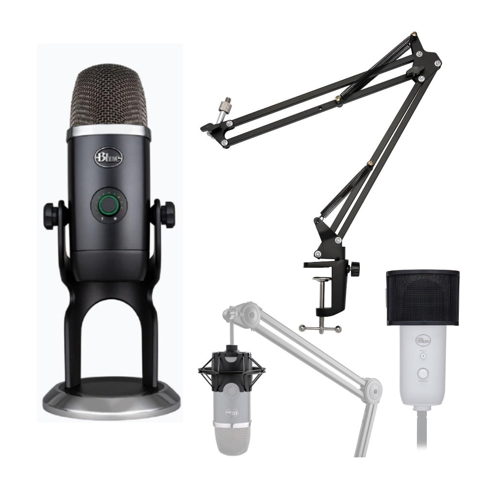 BLUE Microphones Yeti X USB Microphone (Dark Gray) with Boom Arm