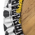 thumbnail image 5 of Ambesonne Emoji Fitted Round Tablecloth, Cheering Funny Soccer Fans, 56"- 60" Diameter, Earth Yellow and Dark Grey, 5 of 5
