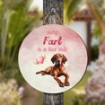 thumbnail image 4 of Every Fart is Love Note Vizsla Guilty Face Happy Valentine's Round Wood Sign Vizslas Dog Lover Gifts Idea Hanging Wall Home Decor - 01016, 4 of 5