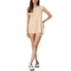 thumbnail image 1 of INSPIRAR CHIC Conjunto de Lounge de 2 Piezas para Mujeres, Top Sin Mangas de Punto Acanalado con Cuello Redondo y Shorts, Conjuntos Casual S Beige, 1 of 6